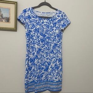 Lilly Pulitzer Blue and White Short Sleeve Top